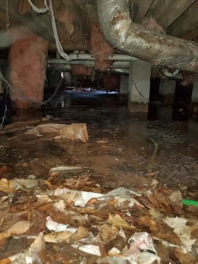 Crawl space flood assessment for Commercial Water Damage Restoration in Wonder Lake